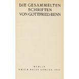 Gottfried Benn, Gesammelte Schriften. Berlin, E. Reiss 1922.