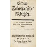 Albrecht von Haller, Versuch schweizerischer Gedichten. Bern.
