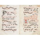 Antiphonar - Lateinisches Noten-Manuskript auf Pergament. 16. Jahrhundert.