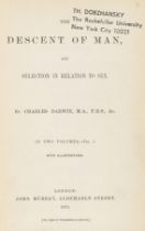 Charles Darwin, The descent of man, and selection in relation to sex. London.