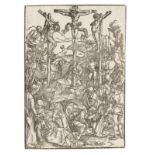Albrecht Dürer, Kleiner Kalvarienberg. Orig.-Holzschnitt. Im Stock monogrammiert. [Nach 1500].