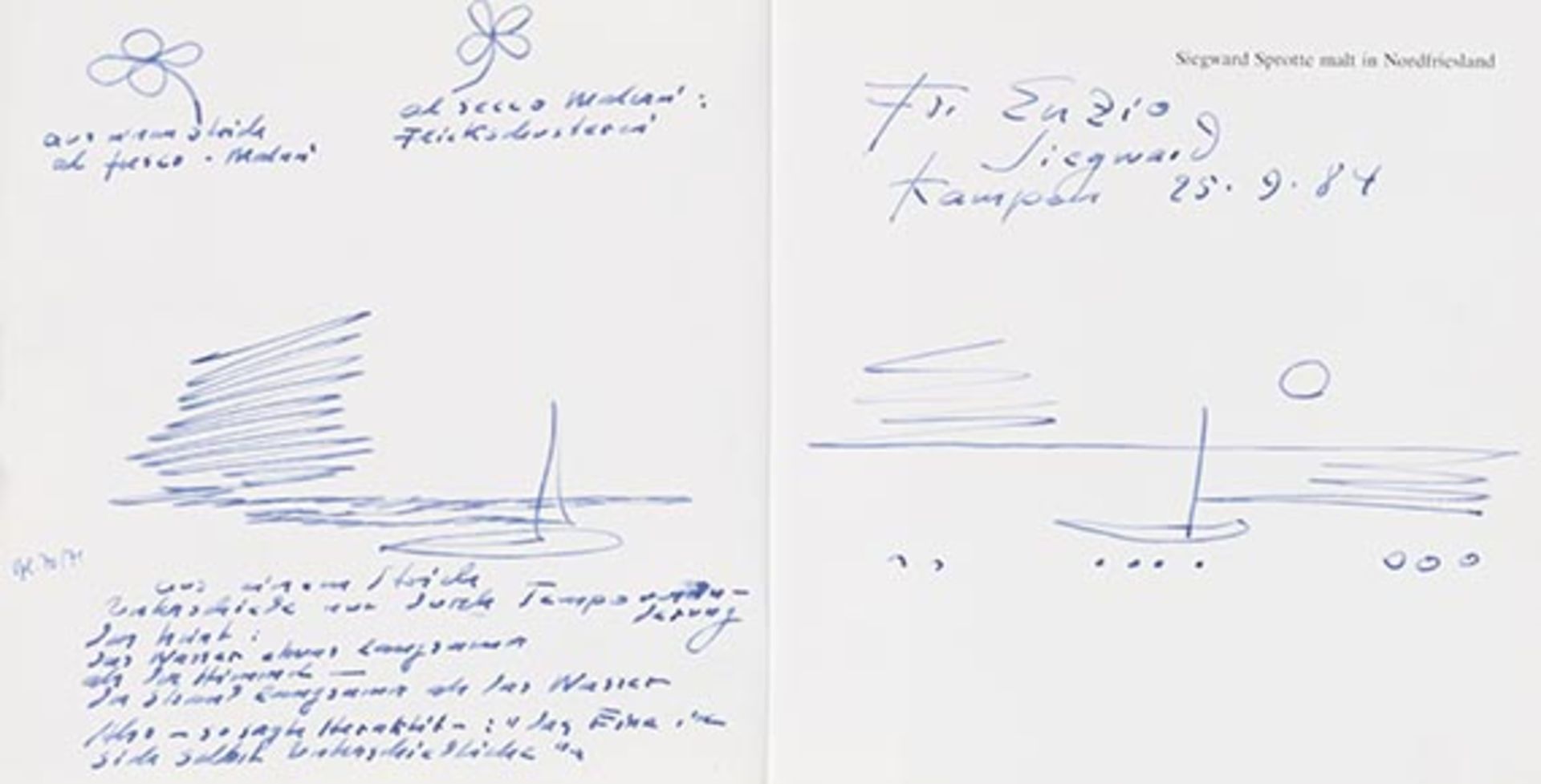 Siegward Sprotte Sammlung von Widmungsexemplaren und Autographen. 1963-1985.