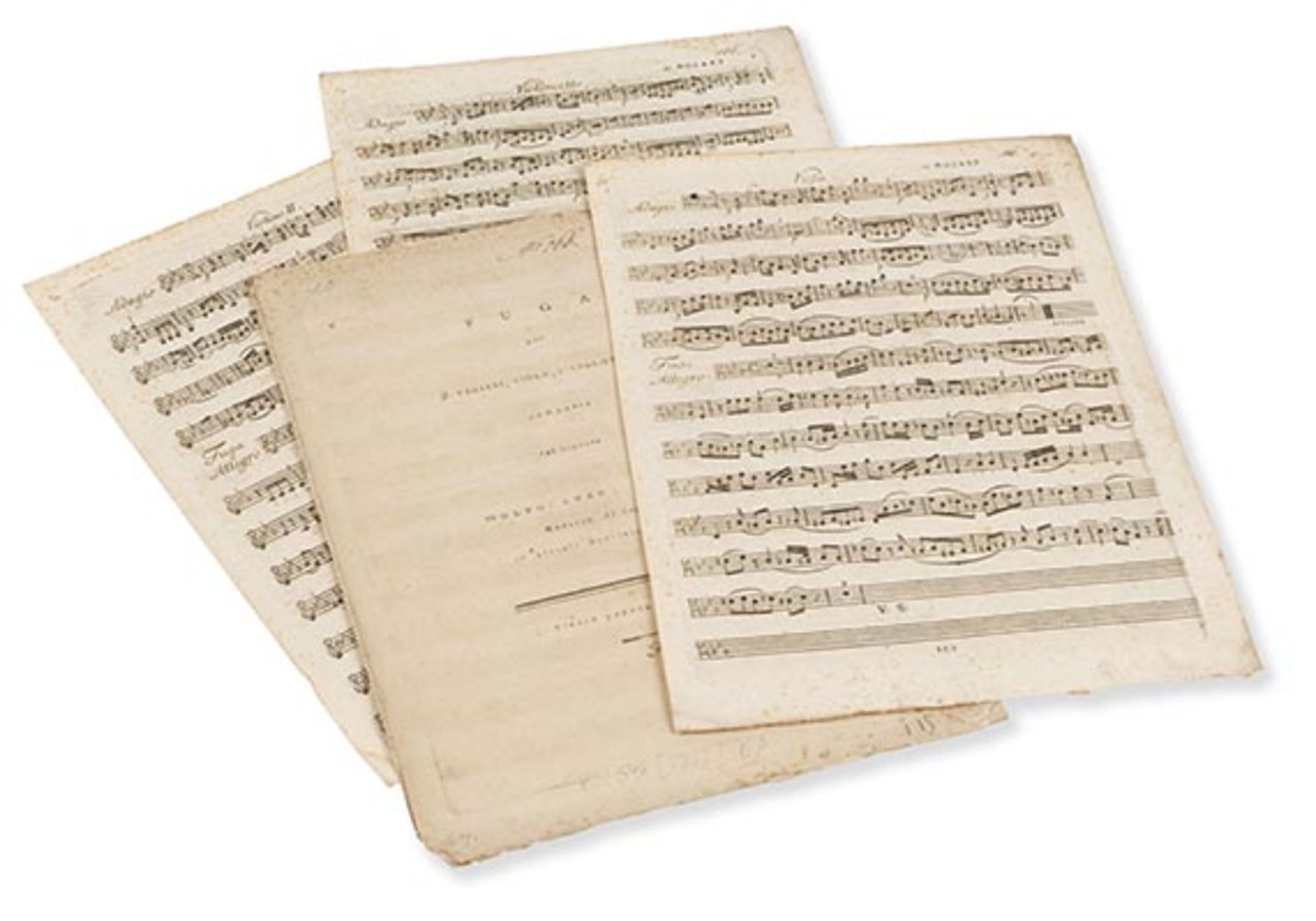 Wolfgang Amadeus Mozart, Fuga per 2 violini, viola é violoncello ... Wien.