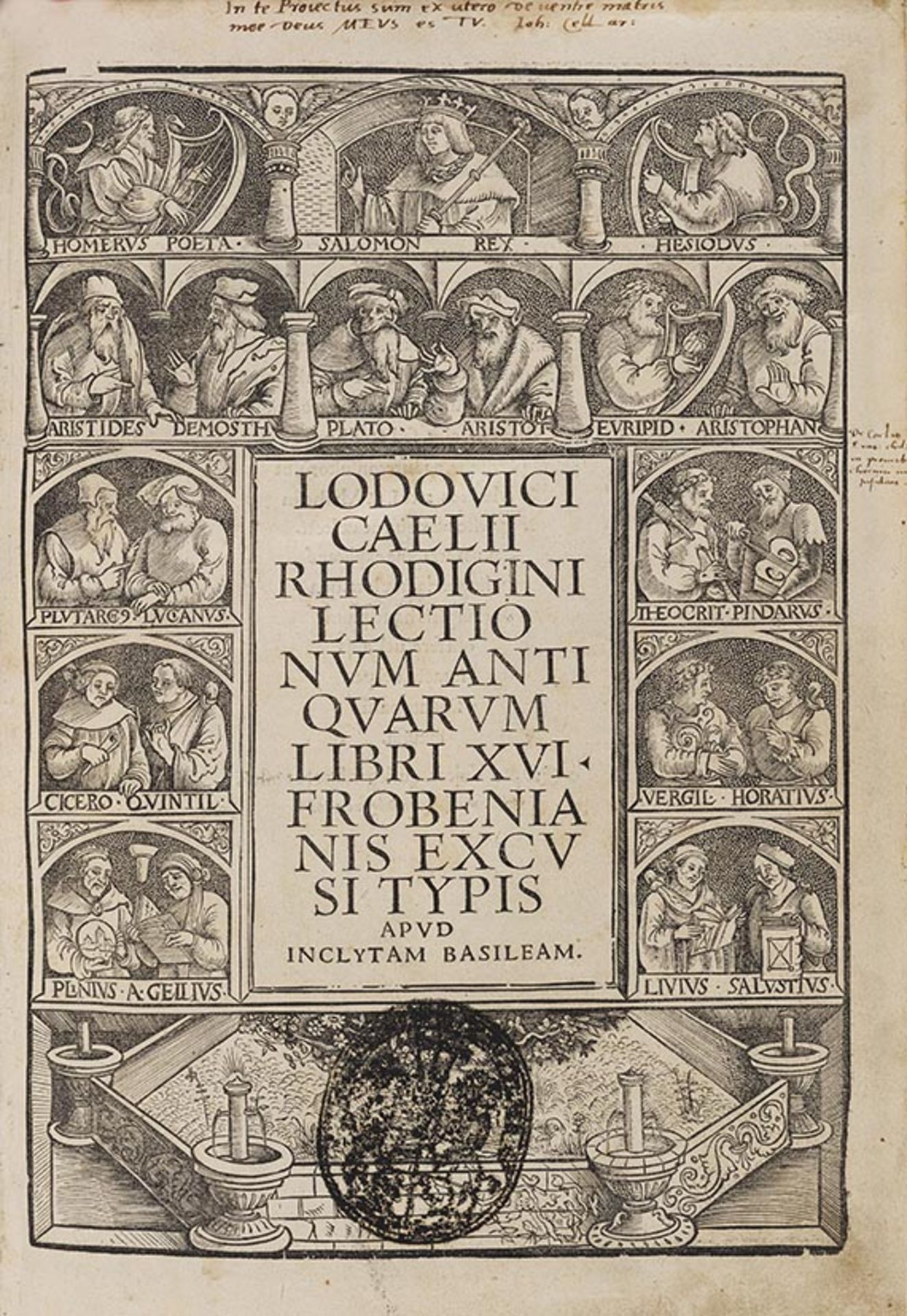 Lodovico Ricchieri, Lectionum antiquarum libri XVI. Basel.