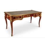 LOUIS XVI STYLE KINGWOOD AND ORMOLU MOUNTED BUREAU PLAT DESK, EARLY 20TH CENTURY