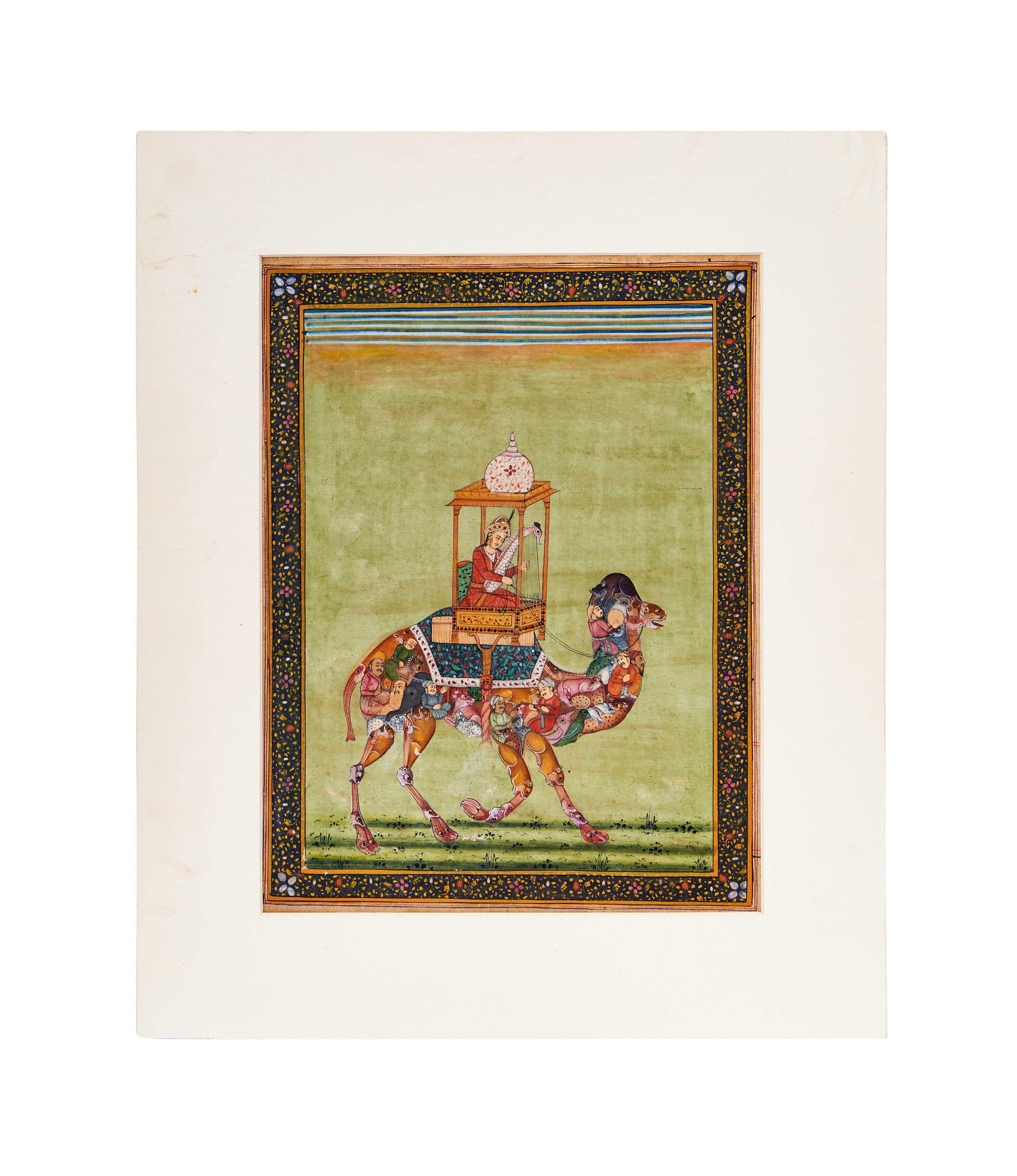 A LADY RIDING A COMPOSITE CAMEL, NORTHE INDIA, 19TH CENTURY