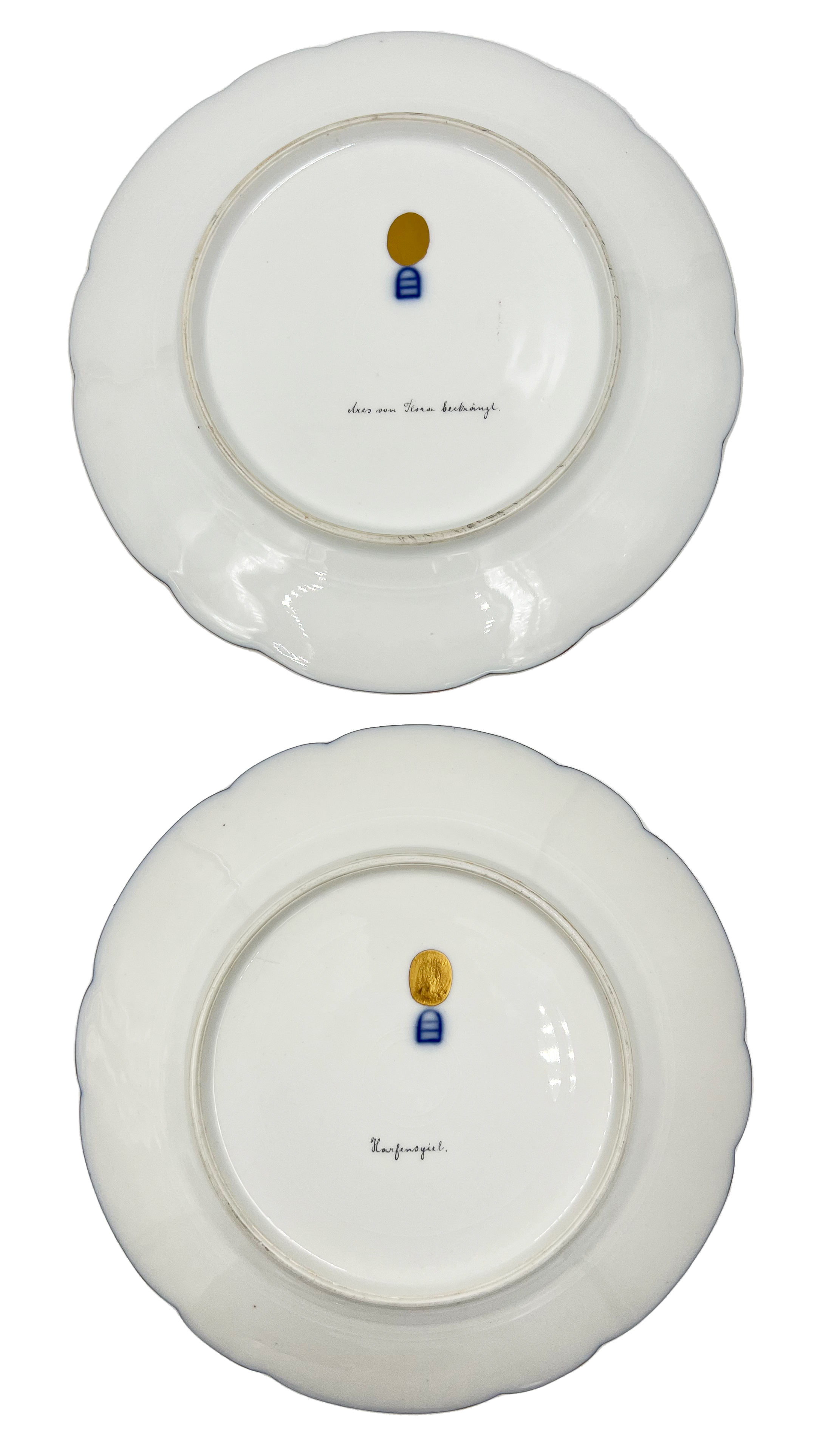 SET OF SIX SIGNED AND HAND PAINTED VIENNA PORCELAIN PLATES - Image 7 of 8