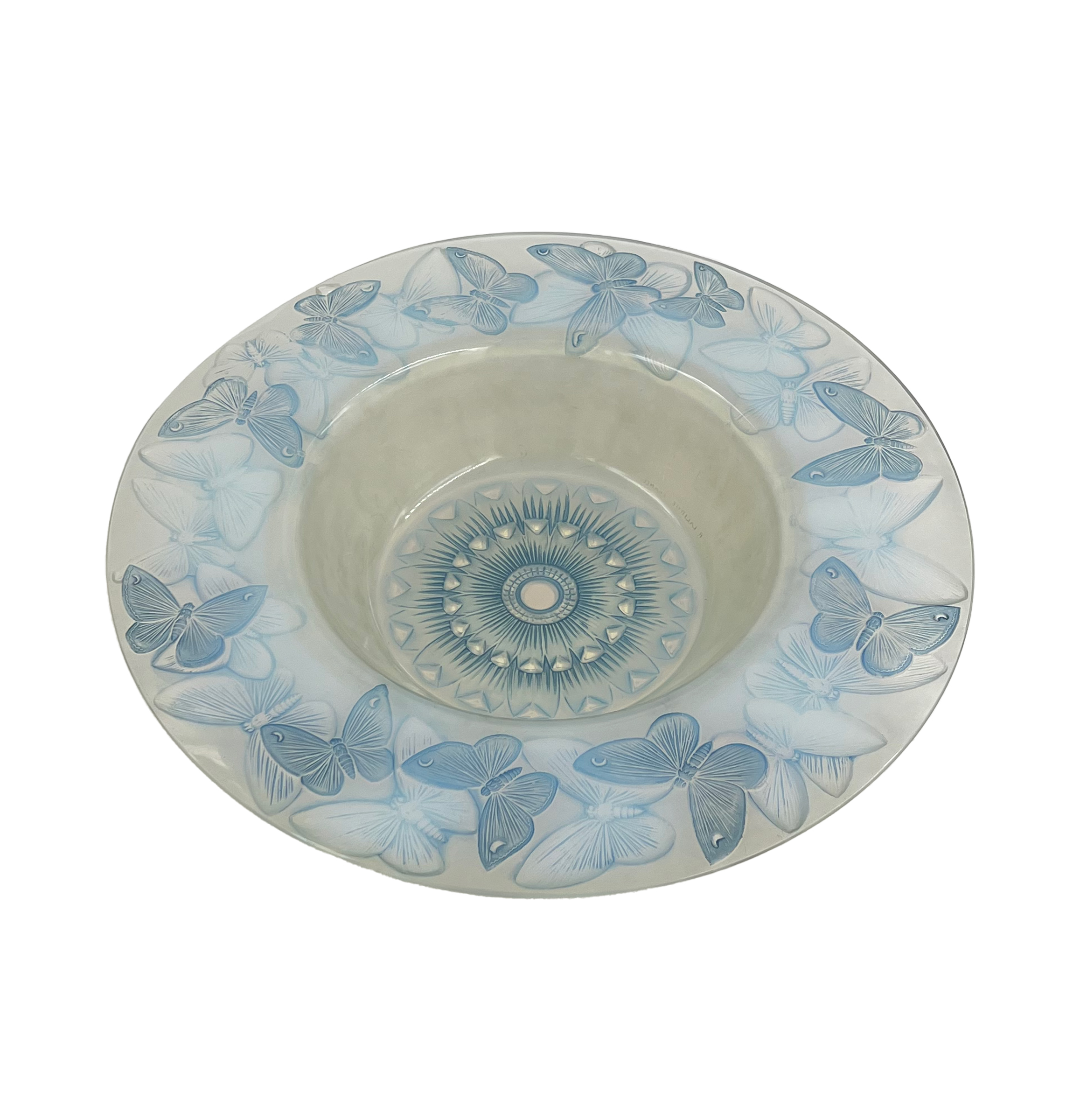 RENE LALIQUE PHALENES BOWL, 1929 DESIGN