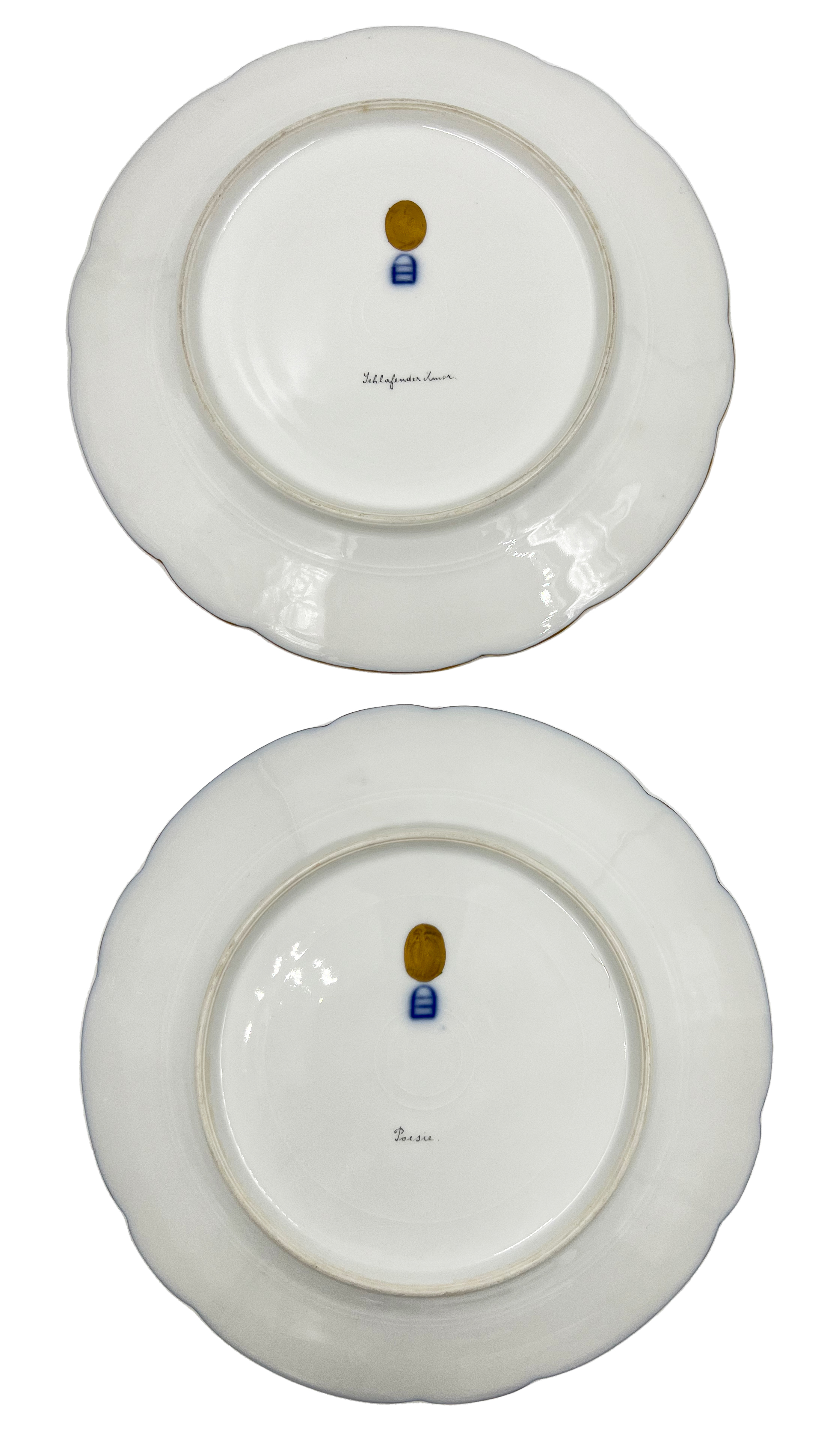 SET OF SIX SIGNED AND HAND PAINTED VIENNA PORCELAIN PLATES - Image 5 of 8
