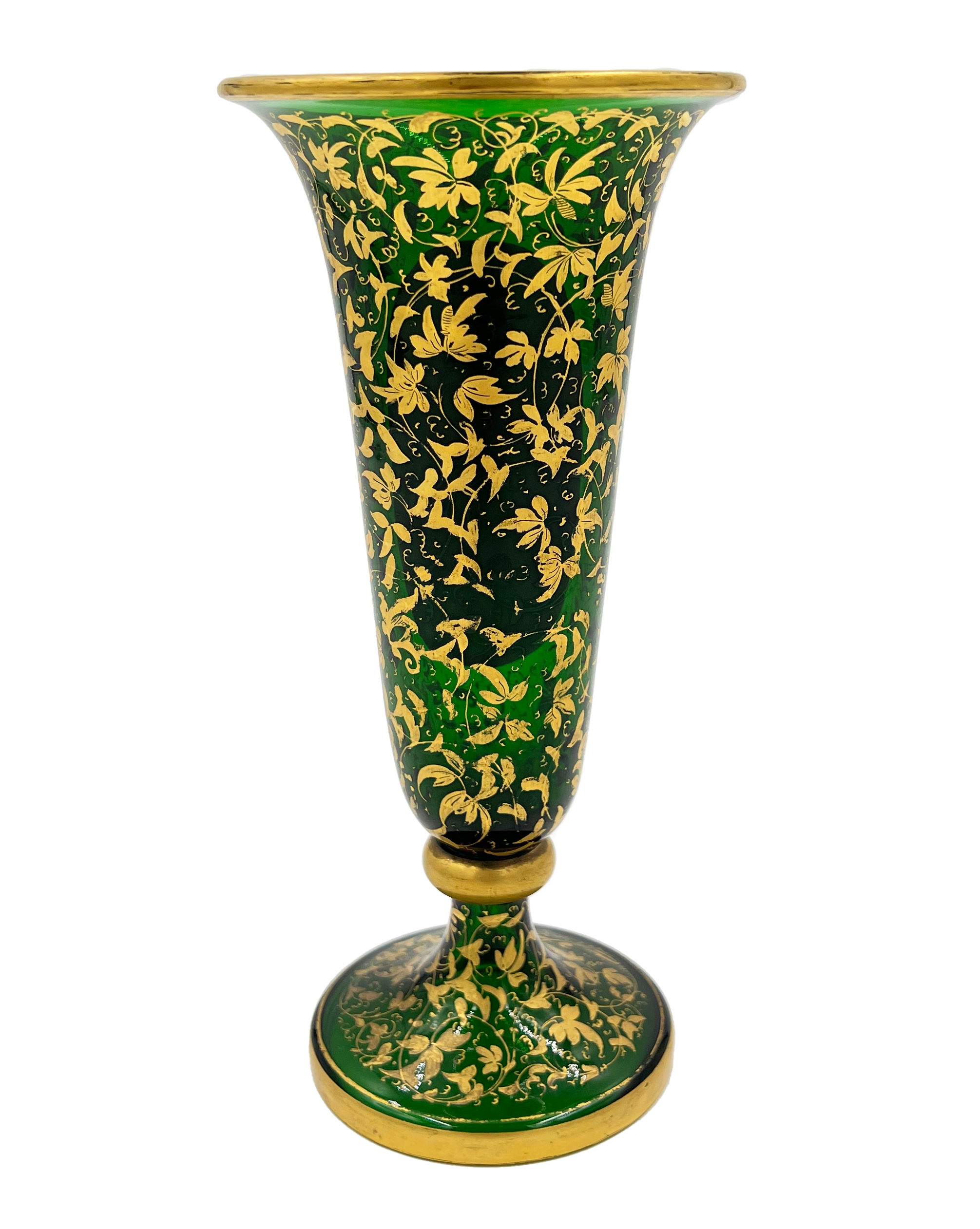 19TH CENTURY BOHEMIAN GLASS VASE WITH PORCELAIN PLAQUE - Image 2 of 3