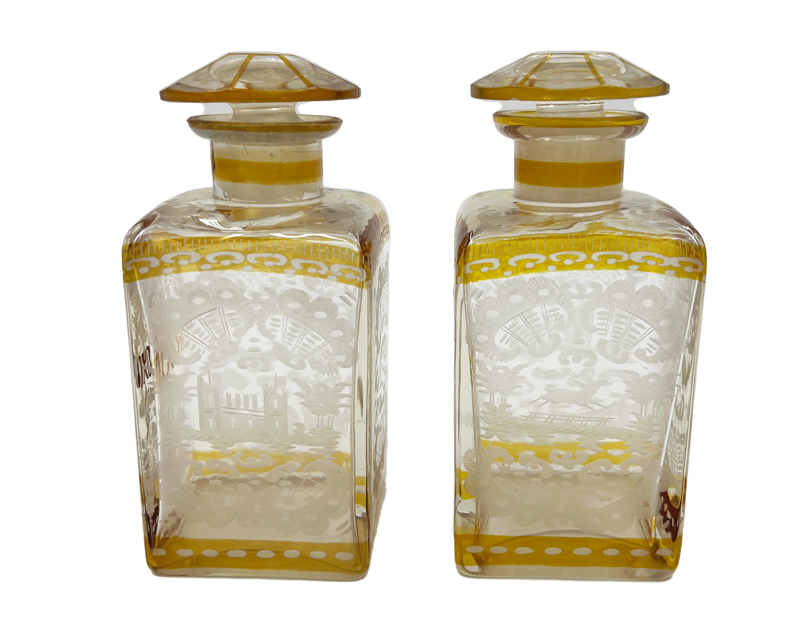 MEDICINE BOTTLES DUO – PAIR OF LIDDED GLASS BOTTLES - Image 2 of 3