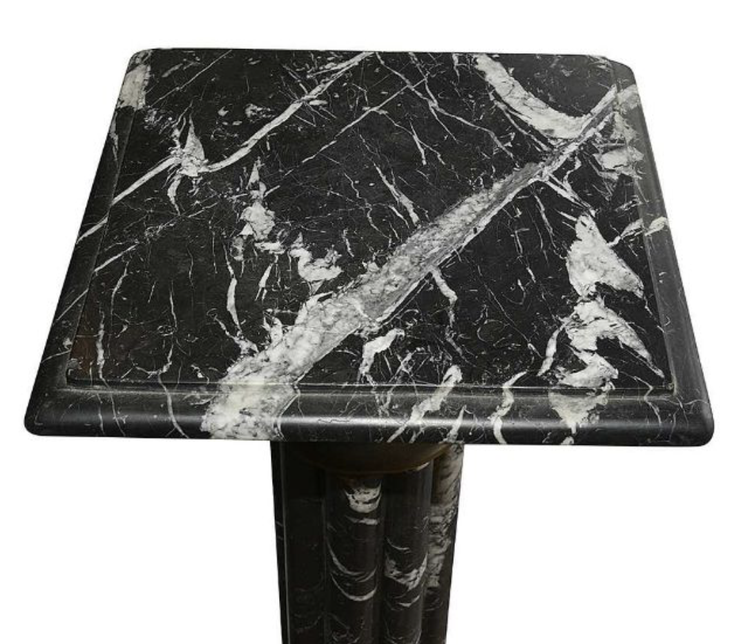 MARBLE AND ORMOLU MOUNTED FLOOR STANDING PEDESTAL - Image 3 of 3