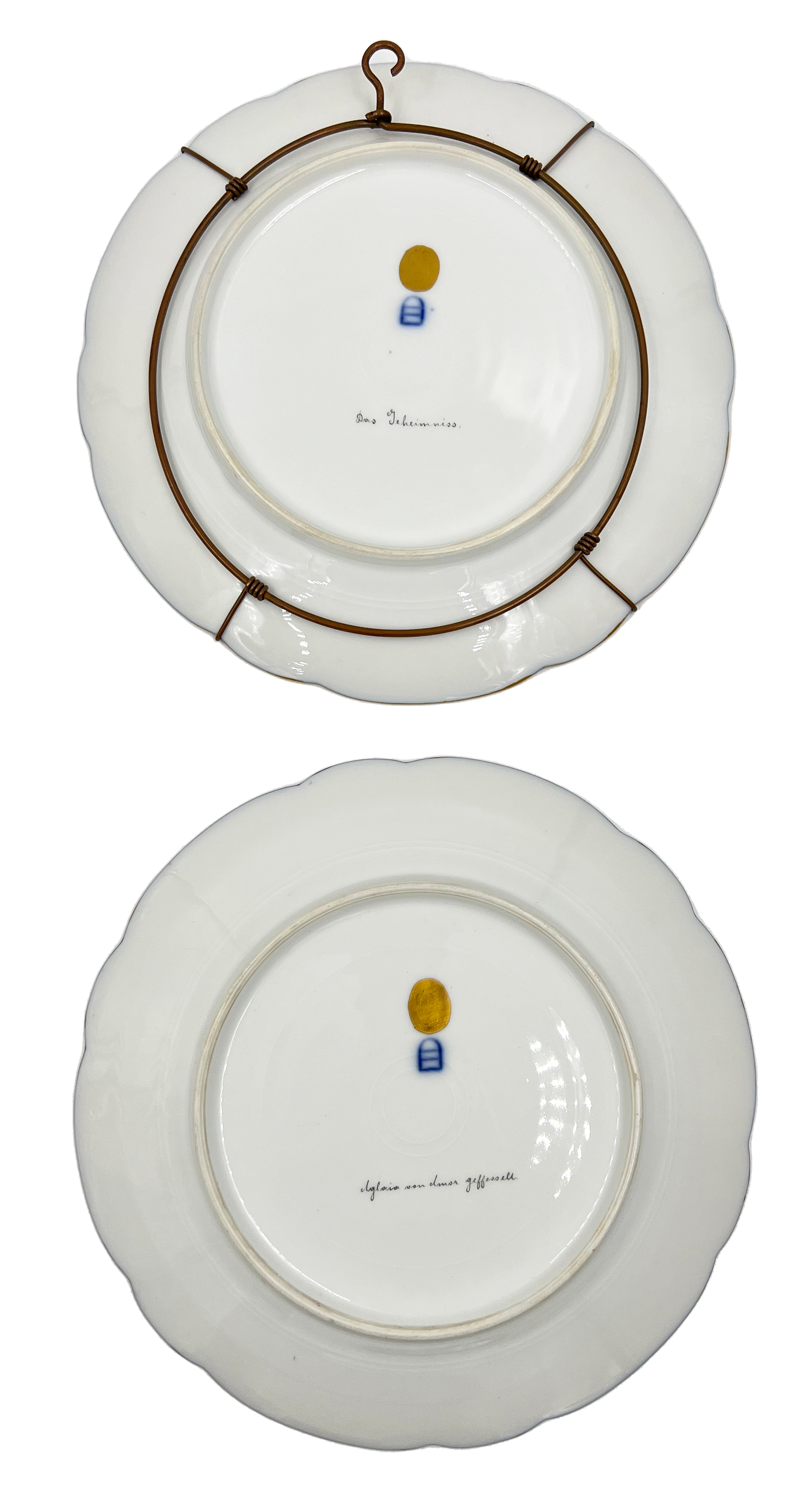 SET OF SIX SIGNED AND HAND PAINTED VIENNA PORCELAIN PLATES - Image 4 of 8