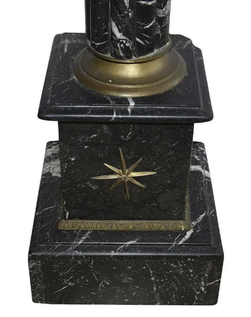 MARBLE AND ORMOLU MOUNTED FLOOR STANDING PEDESTAL - Image 2 of 3