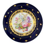 STILL LIFE ON A FRENCH PORCELAIN CHARGER