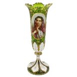 19TH CENTURY BOHEMIAN GLASS VASE WITH GOLD GILDING