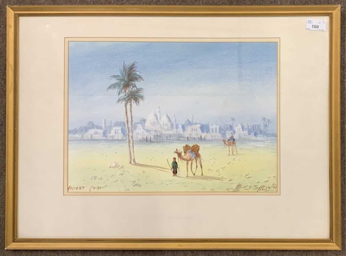 H.A. Linton (19th/20th century),"Ancient Cairo", "Egyptian Mosque" and a view across the Nile, - Image 3 of 3