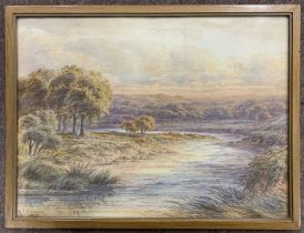 H.Coleman (British, 19th century), River landscape, watercolour, signed and dated 1892, 25x33cm,