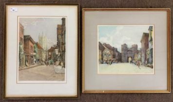 William Tatton Winter RBA (1855-1928), 'St Margaret Street Canterbury and 'West Gate Canterbury',