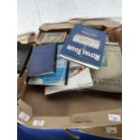 Three trays of mixed books to include boxing, Air Force etc