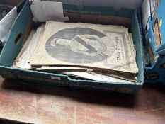 Box of mixed ephemera, early magazines and newspapers on the Royal Famiily 1930-1960's, approx 40