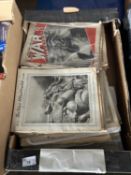 Large quantity of The War Illustrated as it Happened 1939-1945, approx 140 magazines in total (