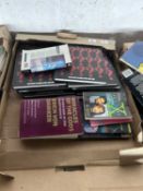 Two trays of mixed books and ephemera, The X Files, Unexplained Mysteries of Space & Time etc