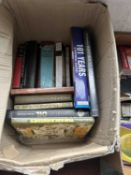 Box of mixed books, military interest