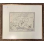 After Francesco Guardi, 'Il Campo S.Fantin and the Fenice Theatre', en grasaille lithograph,19.