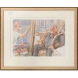 Mary Millar Watt (1924-2003), 'Conversation Piece', watercolour, signed and dated 2010, 37x60cm,