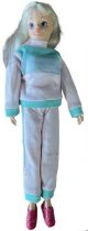 Activewear Sindy (c1987) In white striped matching two-piece tracksuit and pink sneakers