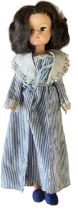 Night Time - Classics Range (Pedigree, 1983) in blue and white striped nightgown with lacey detail
