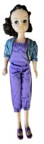 Smarty Pants Sindy (Brunette Masquerade doll) (Pedigree, 1983) In purple jumpsuit with patterned