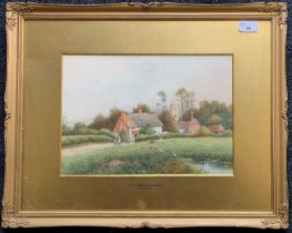 A.M.Clifton (British, 20th century), 'South Brent, Somerset', watercolour, signed, 24x34cm, framed