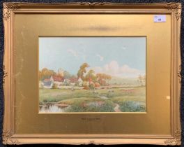 A.M. Clifton (British, 20th century), 'Near Conisbord Yorks', watercolour, signed, 24x34cm, framed