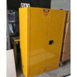 Flammable Cabinet, Lockable 2 door Safety Storage Cabinet, 42”w x 18”d x 65”H