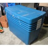 large blue totes with lids