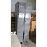 Steel Locker cabinets, 6 lockers to each cabinet 76"h x 12"w x 18"