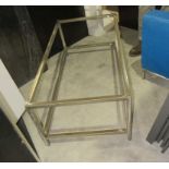 Aluminum coffee table frame, 16"h x 24"w x 48"l