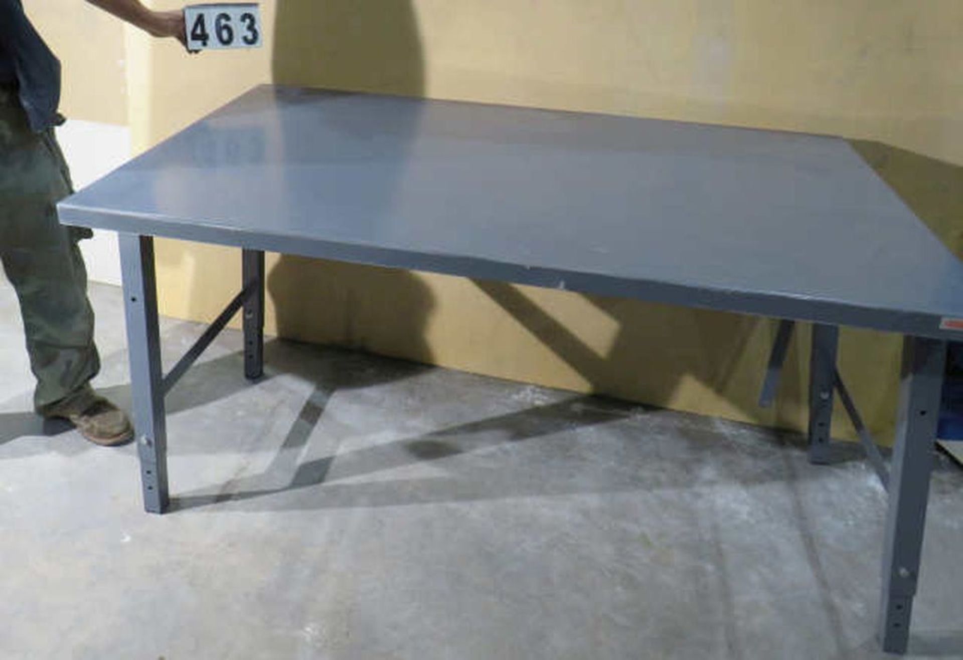 Steel Industrial Work Table, Collapsible, Adjustable height 36"x60"
