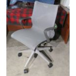 Silver Office chairs with fine mesh backs