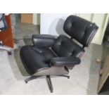 Leather Posture Swivel chair, Like New