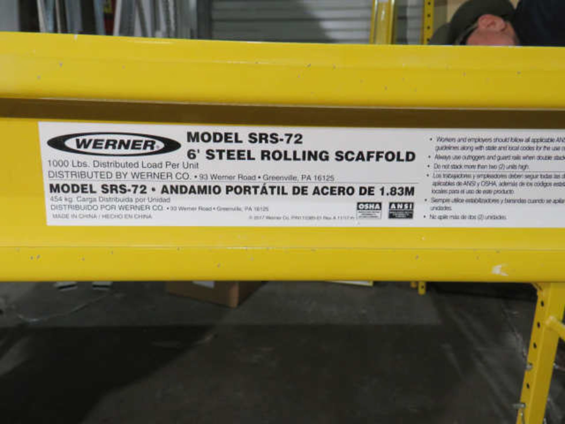 Werner 6' rolling scaffold system Model SRS-73 - Image 2 of 2