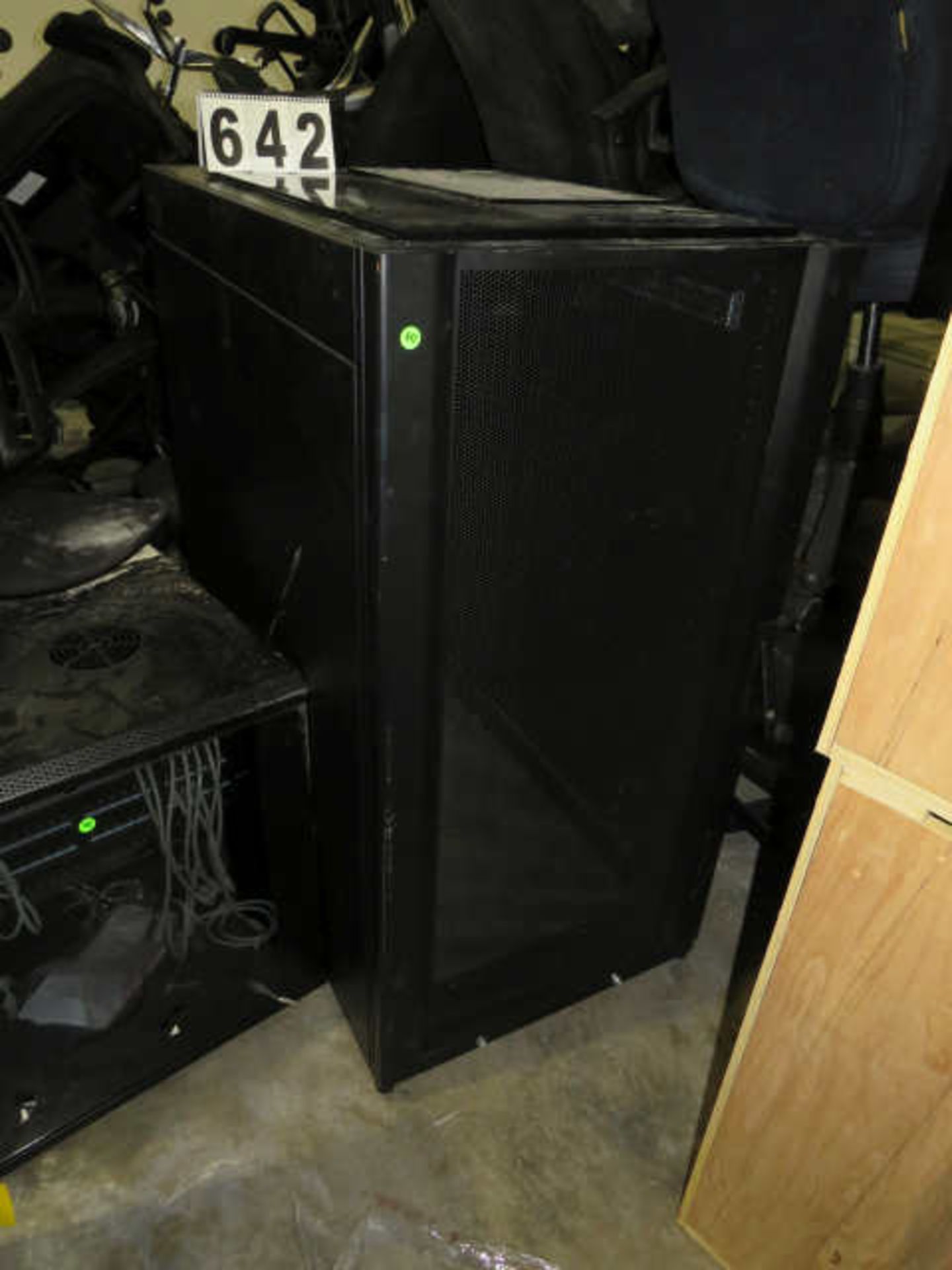 ventilated Computer Rack Cabinet, Metal, 24"w x 40"d x 48"h