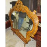 Ornate dresser mirror, Base w 46", overall width is 66", Height 53"