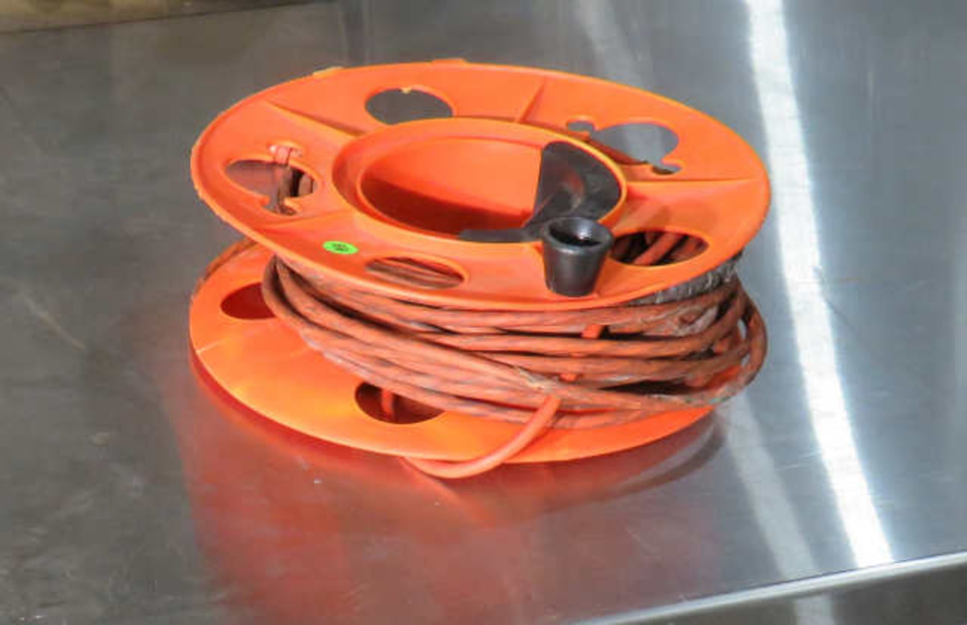 cord reel with 50' heavy duty electric extension cord