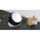 black round shape single bulb drop lights new in box