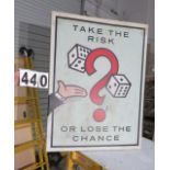 stretched canvas Monopoly Sign 30”x40”