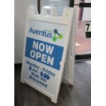 Plastic A frame sign 45" h x 27" w