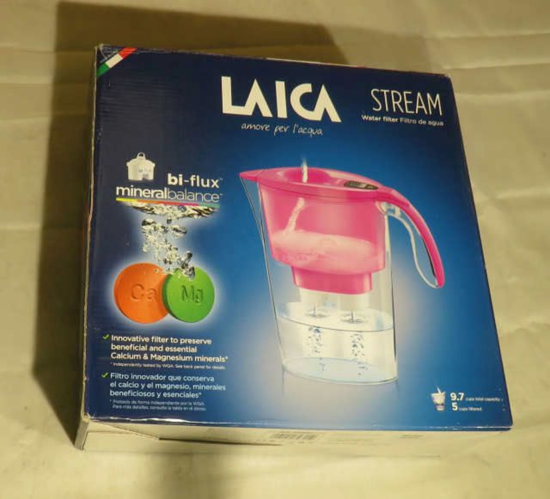 Laica bi-flux Stream water filter to remove impurities but leaves essential Calcium and Magnesium...